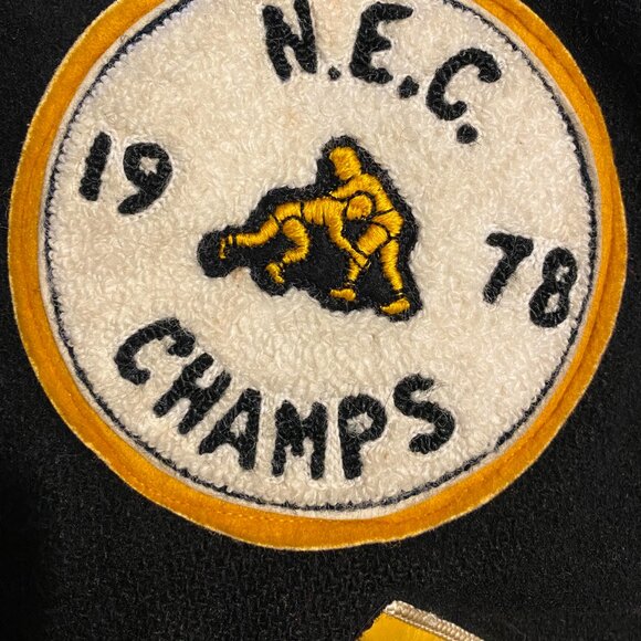 Vintage 1979 High School Varsity Jacket with NAUTICAL Sailor Hood Flap! Medium - Picture 12 of 16